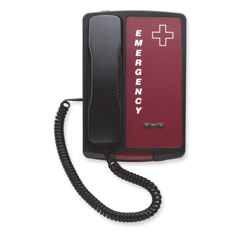 Aegis LBE-08 Emergency Single-Line Telephone, Black